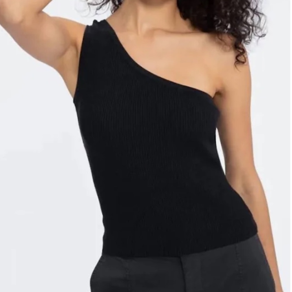 Sanctuary One Shoulder Knit Top